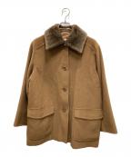 MaxMaraマックスマーラ）の古着「ウールカシミヤボア襟コート」｜ブラウン