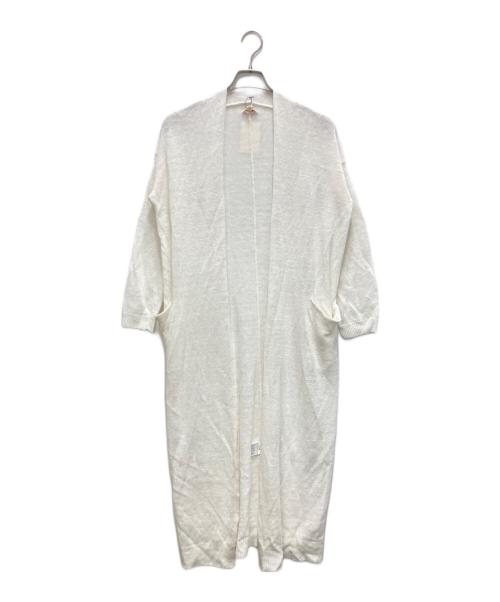 DEMYLEE（デミリー）DEMYLEE (デミリー) ロングニットカーディガン ホワイト サイズ:S 未使用品の古着・服飾アイテム