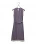 BOSS HUGO BOSS (ボス ヒューゴボス) ウエストマークストライププリーツワンピース パープル サイズ:M：7000円