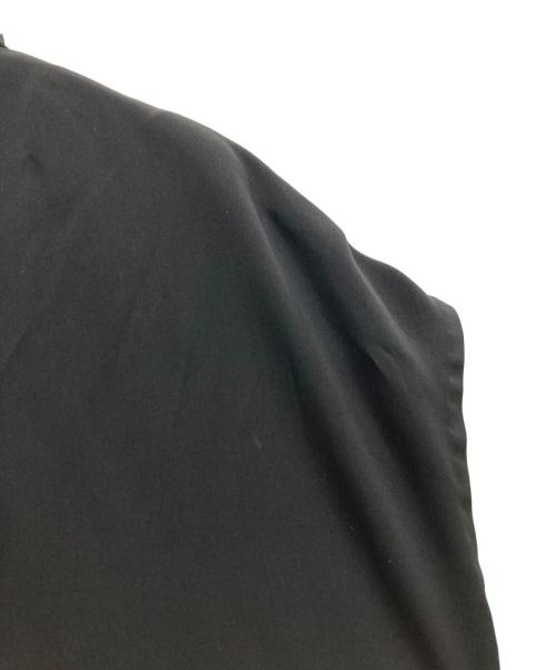 ENFOLD（エンフォルド）ENFOLD (エンフォルド) ダブルクロス フレンチ ギャザーN/Cドレス ブラック サイズ:36の古着・服飾アイテム