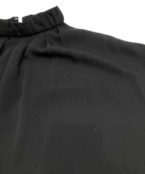 ENFOLD（エンフォルド）ENFOLD (エンフォルド) ダブルクロス フレンチ ギャザーN/Cドレス ブラック サイズ:36の古着・服飾アイテム