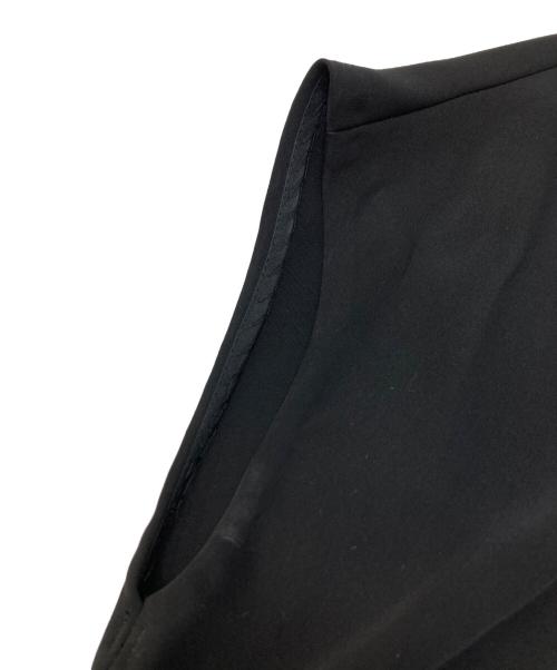 ENFOLD（エンフォルド）ENFOLD (エンフォルド) ダブルクロス フレンチ ギャザーN/Cドレス ブラック サイズ:36の古着・服飾アイテム