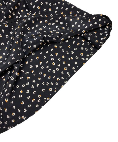 BALLSEY（ボールジィ）BALLSEY (ボールジィ) パンジープリント クルーネックマキシワンピース ブラック サイズ:36の古着・服飾アイテム
