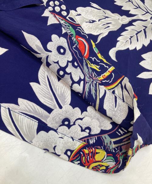 Sun Surf（サンサーフ）Sun Surf (サンサーフ) 総柄シャツ ブルー サイズ:Mの古着・服飾アイテム