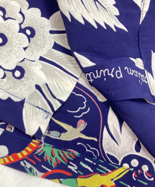 Sun Surf（サンサーフ）Sun Surf (サンサーフ) 総柄シャツ ブルー サイズ:Mの古着・服飾アイテム