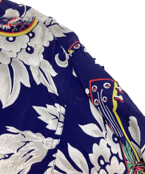 Sun Surf（サンサーフ）Sun Surf (サンサーフ) 総柄シャツ ブルー サイズ:Mの古着・服飾アイテム