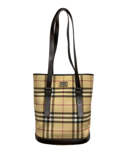 BURBERRY LONDON（バーバリーロンドン）BURBERRY LONDON (バーバリーロンドン) バケツ型トートバッグ ベージュの古着・服飾アイテム