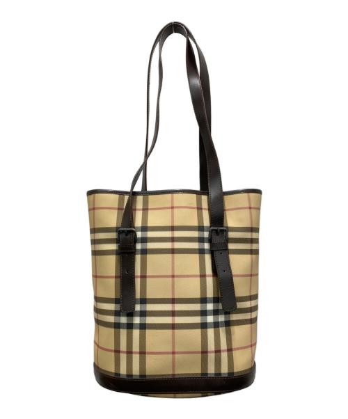 BURBERRY LONDON（バーバリーロンドン）BURBERRY LONDON (バーバリーロンドン) バケツ型トートバッグ ベージュの古着・服飾アイテム