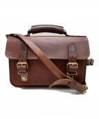 Herzヘルツ）の古着「レザー2WAYバッグ」｜ブラウン