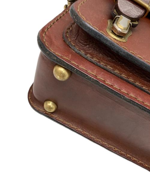 Herz（ヘルツ）Herz (ヘルツ) レザー2WAYバッグ ブラウンの古着・服飾アイテム