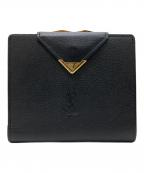 Yves Saint Laurentイヴサンローラン）の古着「2つ折り財布」｜ブラック