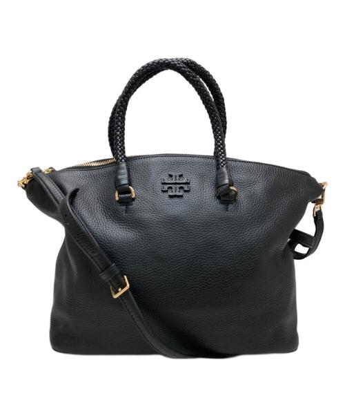 TORY BURCH（トリーバーチ）TORY BURCH (トリーバーチ) テイラー サッチェル ショルダーバッグ ブラックの古着・服飾アイテム