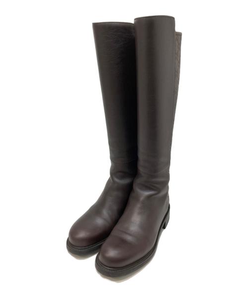 GUCCI（グッチ）GUCCI (グッチ) GG柄ロングブーツ ブラウン サイズ:36 1/2の古着・服飾アイテム