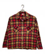 TOWN CRAFTタウンクラフト）の古着「チェックシャツ」｜オレンジ×レッド