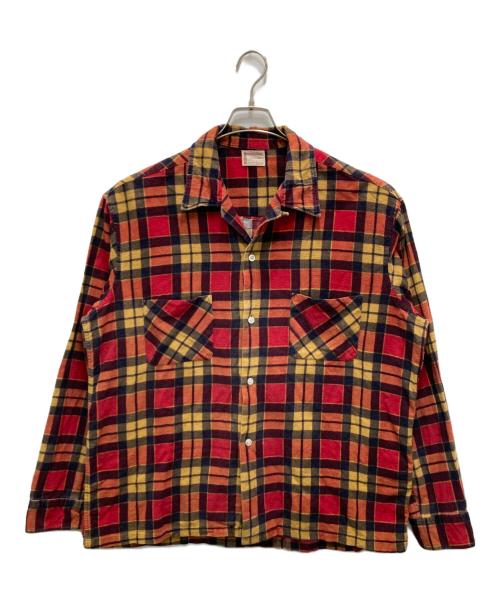 TOWN CRAFT（タウンクラフト）TOWN CRAFT (タウンクラフト) チェックシャツ オレンジ×レッド サイズ:XLの古着・服飾アイテム