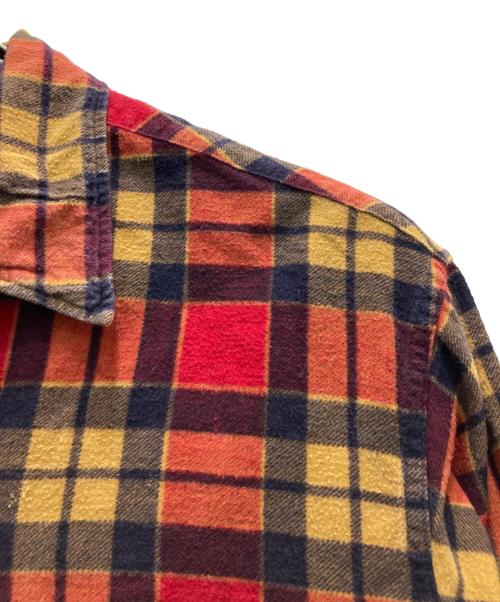 TOWN CRAFT（タウンクラフト）TOWN CRAFT (タウンクラフト) チェックシャツ オレンジ×レッド サイズ:XLの古着・服飾アイテム