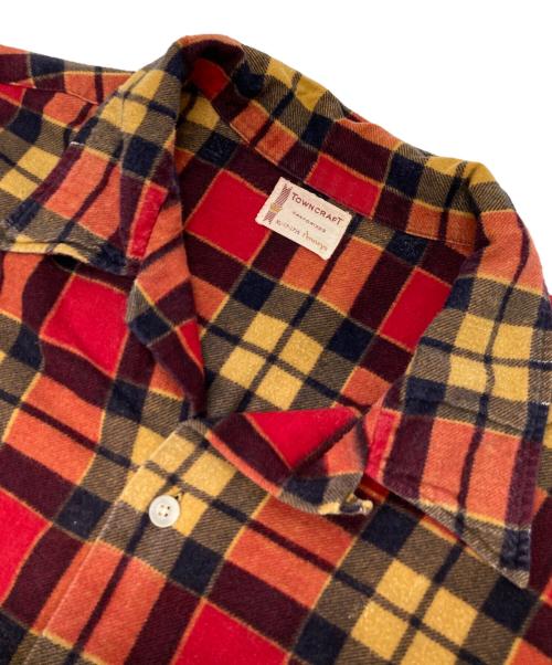 TOWN CRAFT（タウンクラフト）TOWN CRAFT (タウンクラフト) チェックシャツ オレンジ×レッド サイズ:XLの古着・服飾アイテム