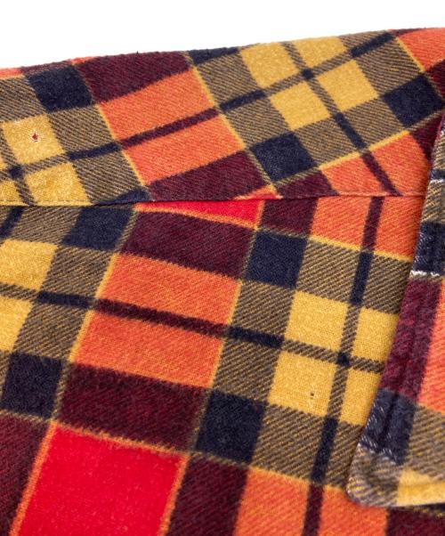 TOWN CRAFT（タウンクラフト）TOWN CRAFT (タウンクラフト) チェックシャツ オレンジ×レッド サイズ:XLの古着・服飾アイテム