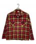 TOWN CRAFT（タウンクラフト）の古着「チェックシャツ」｜オレンジ×レッド