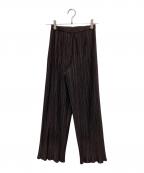 PLEATS PLEASEプリーツプリーズ）の古着「プリーツパンツ」｜ブラウン
