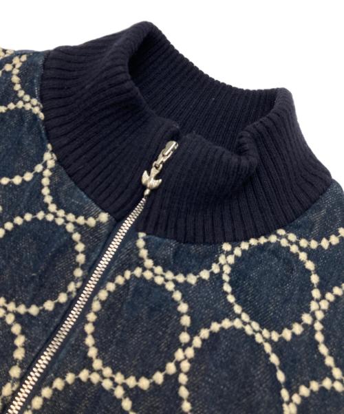 mina perhonen（ミナ ペルホネン）mina perhonen (ミナ ペルホネン) タンバリンデニムブルゾン インディゴ サイズ:38の古着・服飾アイテム