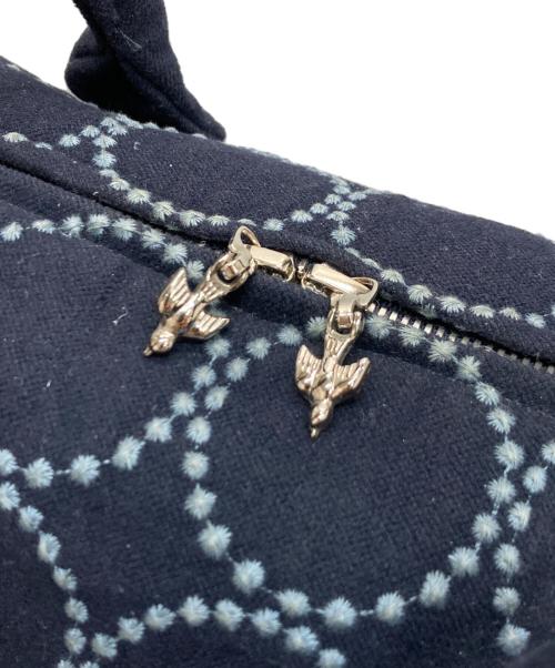 mina perhonen（ミナ ペルホネン）mina perhonen (ミナ ペルホネン) タンバリン マトカバッグ ネイビーの古着・服飾アイテム