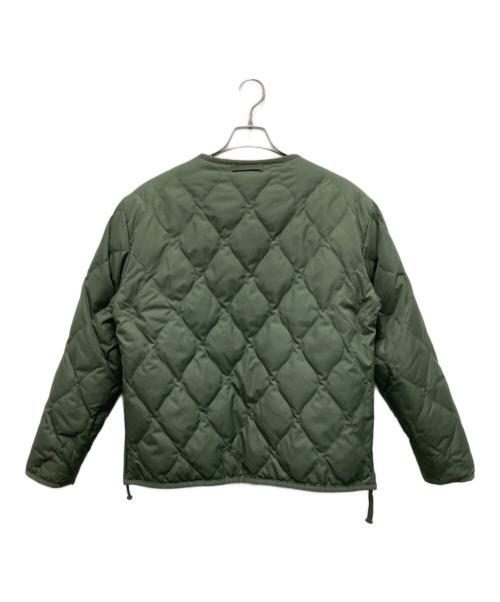 TAION（タイオン）TAION (タイオン) ミリタリー リバーシブル クルーネック ダウンジャケット ベージュ×グリーン サイズ:ASIA Sの古着・服飾アイテム