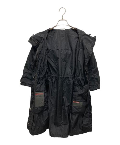 PRADA SPORTS（プラダスポーツ）PRADA SPORTS (プラダスポーツ) ナイロンフーデッドコート ブラック サイズ:38の古着・服飾アイテム