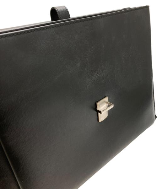 Salvatore Ferragamo（サルヴァトーレ フェラガモ）Salvatore Ferragamo (サルヴァトーレ フェラガモ) レザー2WAYブリーフケース ブラックの古着・服飾アイテム