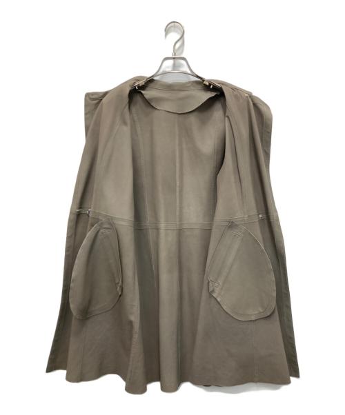 BALMAIN（バルマン）BALMAIN (バルマン) ゴートレザーコート ブラウン サイズ:11の古着・服飾アイテム