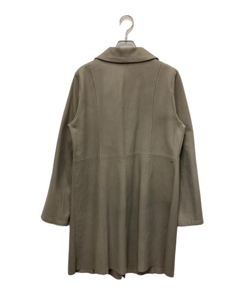 BALMAIN（バルマン）BALMAIN (バルマン) ゴートレザーコート ブラウン サイズ:11の古着・服飾アイテム