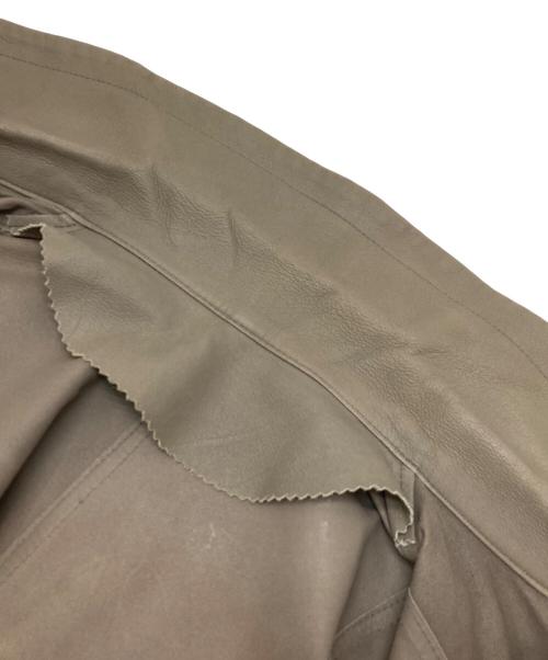 BALMAIN（バルマン）BALMAIN (バルマン) ゴートレザーコート ブラウン サイズ:11の古着・服飾アイテム