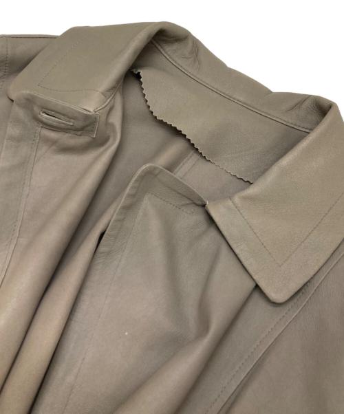 BALMAIN（バルマン）BALMAIN (バルマン) ゴートレザーコート ブラウン サイズ:11の古着・服飾アイテム