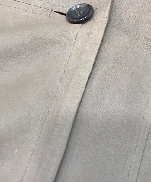 BALMAIN（バルマン）BALMAIN (バルマン) ゴートレザーコート ブラウン サイズ:11の古着・服飾アイテム