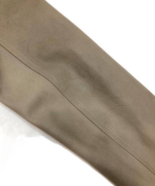 BALMAIN（バルマン）BALMAIN (バルマン) ゴートレザーコート ブラウン サイズ:11の古着・服飾アイテム