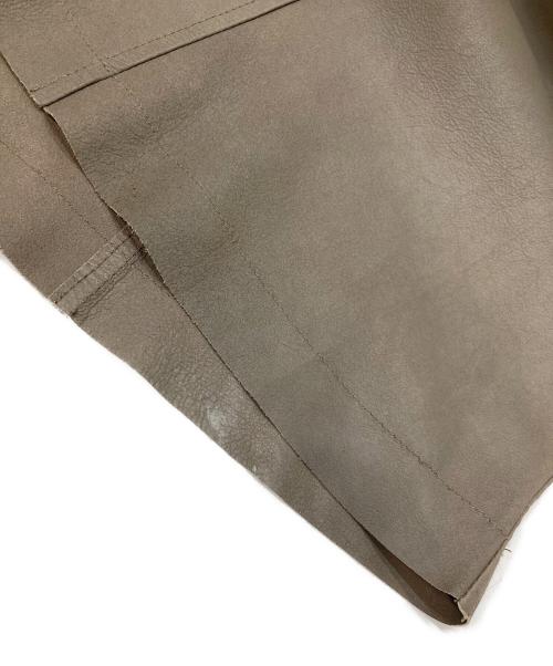 BALMAIN（バルマン）BALMAIN (バルマン) ゴートレザーコート ブラウン サイズ:11の古着・服飾アイテム