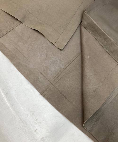 BALMAIN（バルマン）BALMAIN (バルマン) ゴートレザーコート ブラウン サイズ:11の古着・服飾アイテム