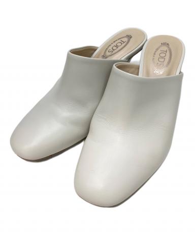 中古・古着通販】TOD'S (トッズ) 65 レザーミュール ホワイト サイズ