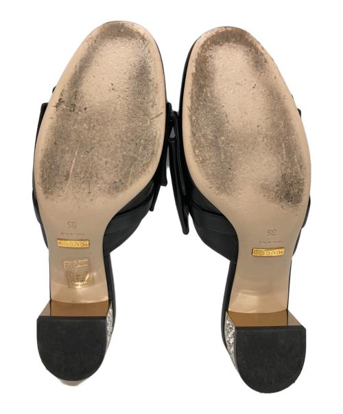 GUCCI（グッチ）GUCCI (グッチ) ビジューパンプス ブラック サイズ:35の古着・服飾アイテム