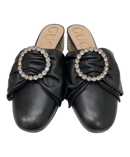 GUCCI（グッチ）GUCCI (グッチ) ビジューパンプス ブラック サイズ:35の古着・服飾アイテム