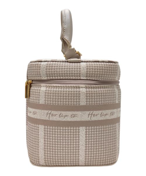 HER LIP TO（ハーリップトゥ）HER LIP TO (ハーリップトゥ) Jacquard Vanity Bag ピンクの古着・服飾アイテム