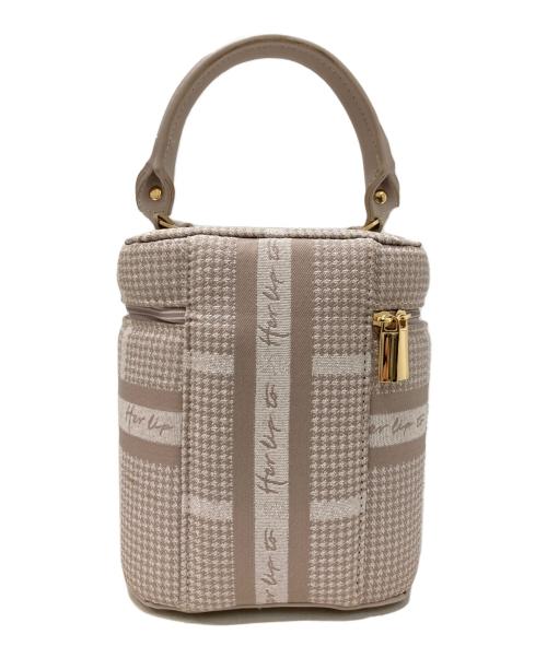 HER LIP TO（ハーリップトゥ）HER LIP TO (ハーリップトゥ) Jacquard Vanity Bag ピンクの古着・服飾アイテム