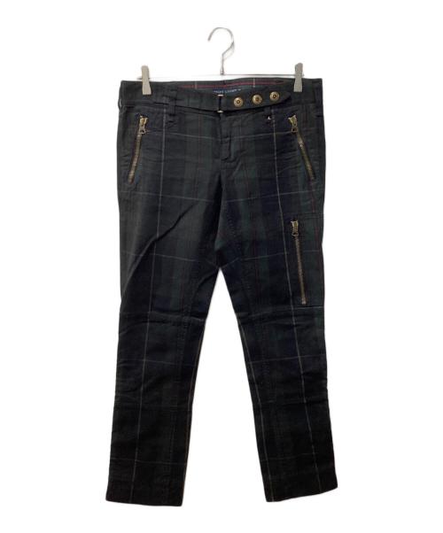 RALPH LAUREN（ラルフローレン）RALPH LAUREN (ラルフローレン) チェックジップパンツ グリーン サイズ:3Fの古着・服飾アイテム