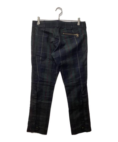 RALPH LAUREN（ラルフローレン）RALPH LAUREN (ラルフローレン) チェックジップパンツ グリーン サイズ:3Fの古着・服飾アイテム