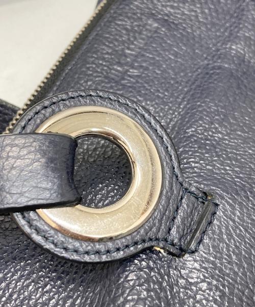 JIL SANDER NAVY（ジルサンダー ネイビー）JIL SANDER NAVY (ジルサンダー ネイビー) レザーハンドバッグ ネイビーの古着・服飾アイテム