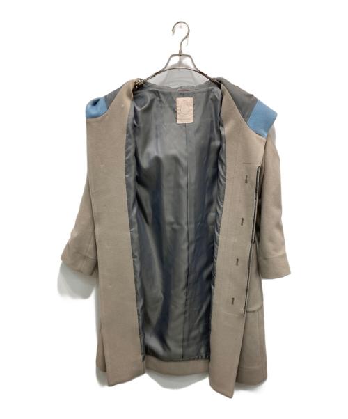 Pal'las Palace（パラスパレス）Pal'las Palace (パラスパレス) フーデッド比翼ロングコート ベージュ サイズ:3の古着・服飾アイテム