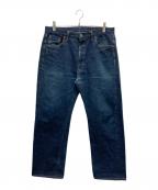 TENDERLOINテンダーロイン）の古着「ボタンフライシンチバックデニムパンツ」｜インディゴ