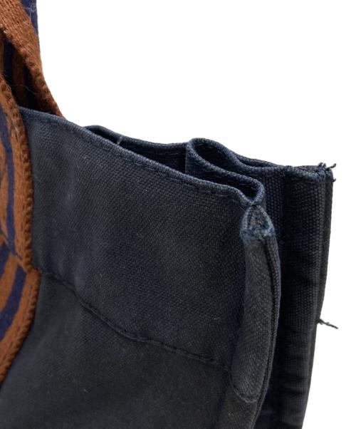 HERMES（エルメス）HERMES (エルメス) ハンドバッグ ブラウン×ネイビーの古着・服飾アイテム