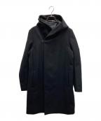 ATTACHMENTアタッチメント）の古着「カシミア混二重織りメルトンフードコート」｜ブラック