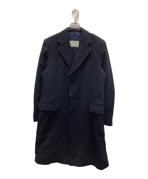 Aquascutum（アクアスキュータム）Aquascutum (アクアスキュータム) ウールチェスターコート ネイビー サイズ:不明(実寸参照)の古着・服飾アイテム